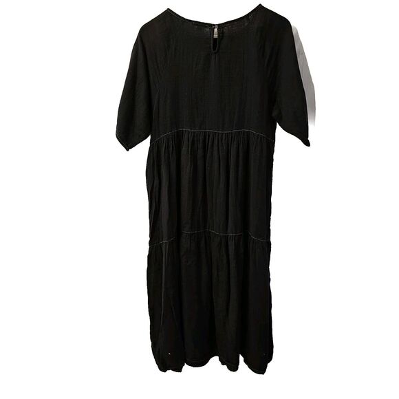 JOHNNY WAS CALME ~ Tiered Raglan Dress ~ Black ~ Size XS NEW $148 - Picture 4 of 10